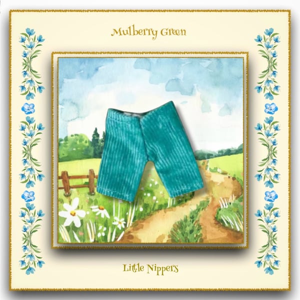 Little Nippers Turquoise Corduroy Trousers 