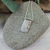 Textured Silver Pendant with Copper and Silver Bubbles