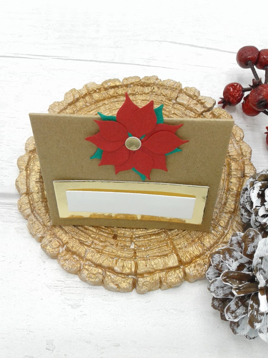 Christmas place settings. Set of 10. Winter wedding place cards.