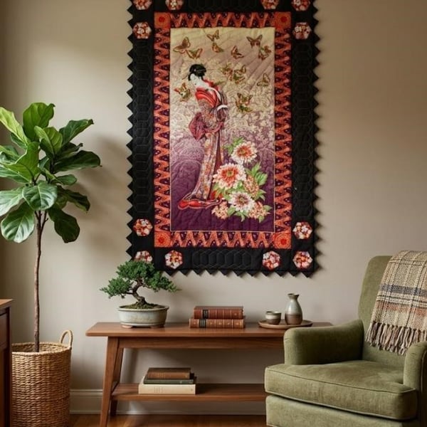Geisha Beauty hand quilted patchwork