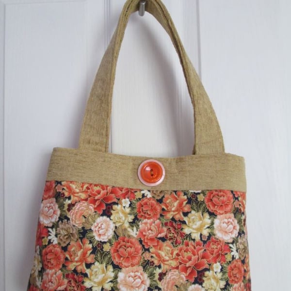 SOLD - Autumnal Paeonies Handbag