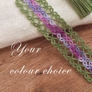 Handmade Lace Bookmark in Your Choice of Colour - Medieval Inspired Tatting