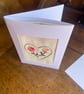 Embroidered Card with Heart and flowers - Image 3