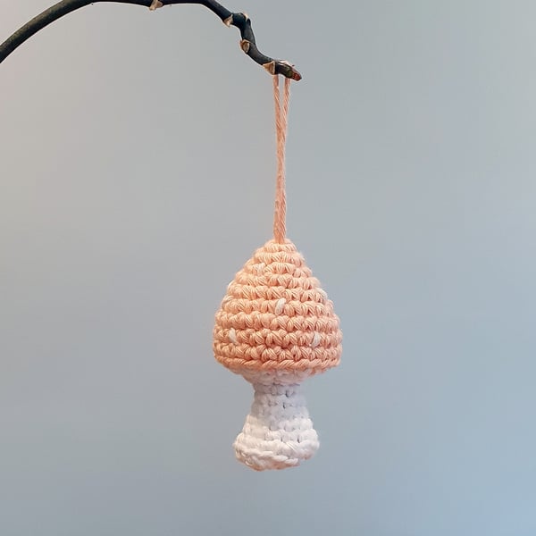 Peach Toadstool Bauble