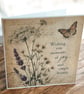 Vintage Botanical Greeting Card. Handmade Parchment Paper Card. Thinking of You - Image 4