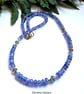 Designer AAA Genuine Tanzanite Gold Vermeil Necklace  - Image 1