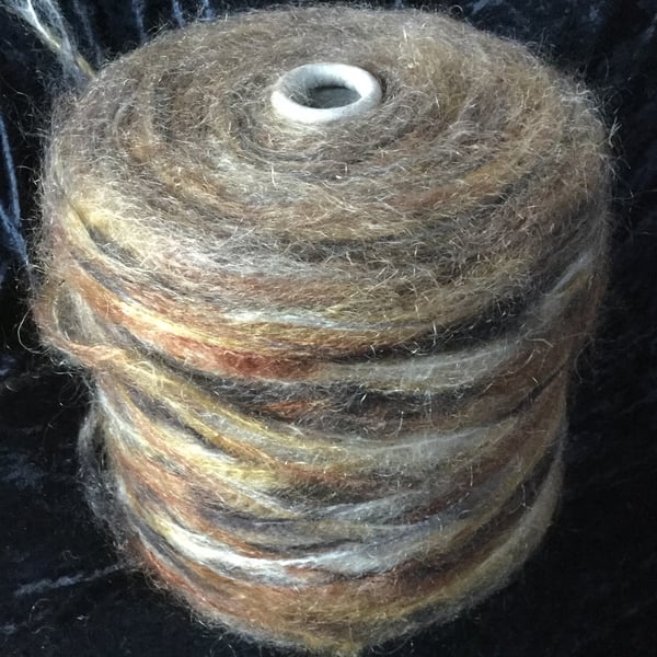 Brushed DK Mohair Multi Coloured Tonal Browns