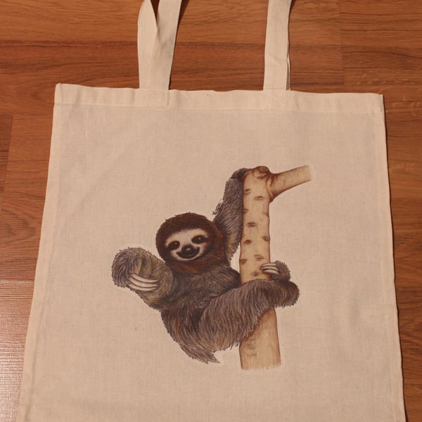 Sloth Eco Fabric Reusable Shopping Tote Bag