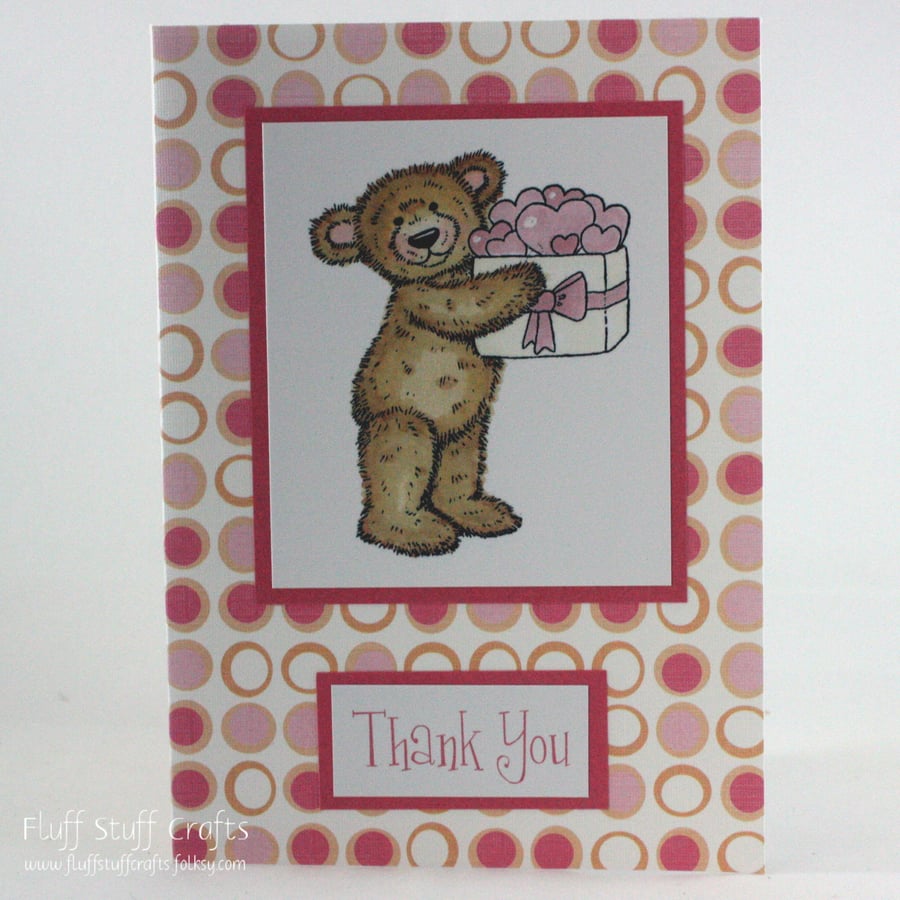 Cute teddy Thank you card 