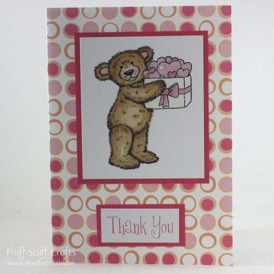 Cute teddy Thank you card