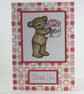 Cute teddy Thank you card - Image 1
