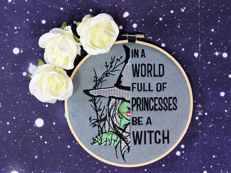 In a World full of Princesses Be A Witch, Wicked Wall Art, Wicca Gift, 