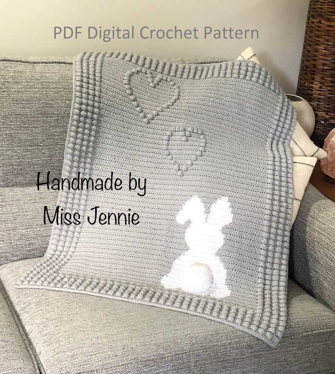 CROCHET PATTERN, Digital blanket pattern, Baby Blanket pattern