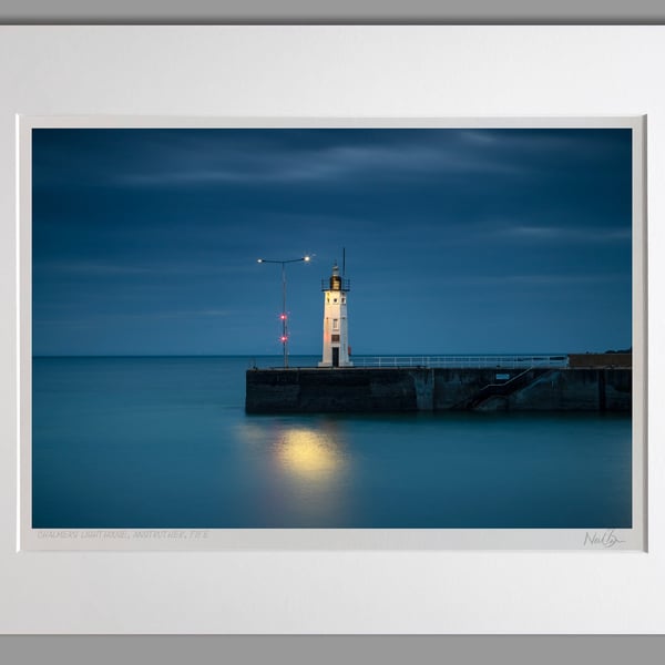 Anstruther Fife Lighthouse Scotland - A3 (50x40cm) Unframed Print