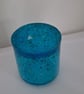 Handmade blue glitter epoxy resin decorative pot with lid. - Image 2