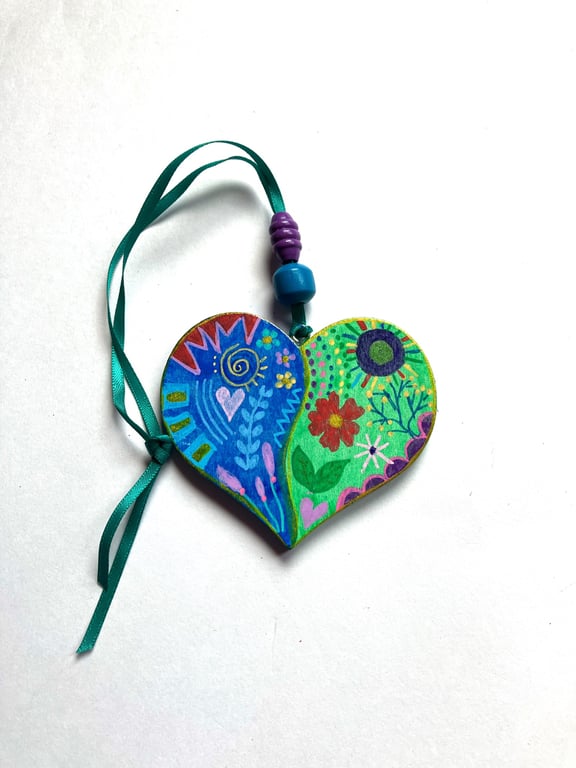 Hand painted heart gift