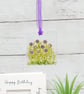 Fused Glass Violets Birthday Card  - Image 4