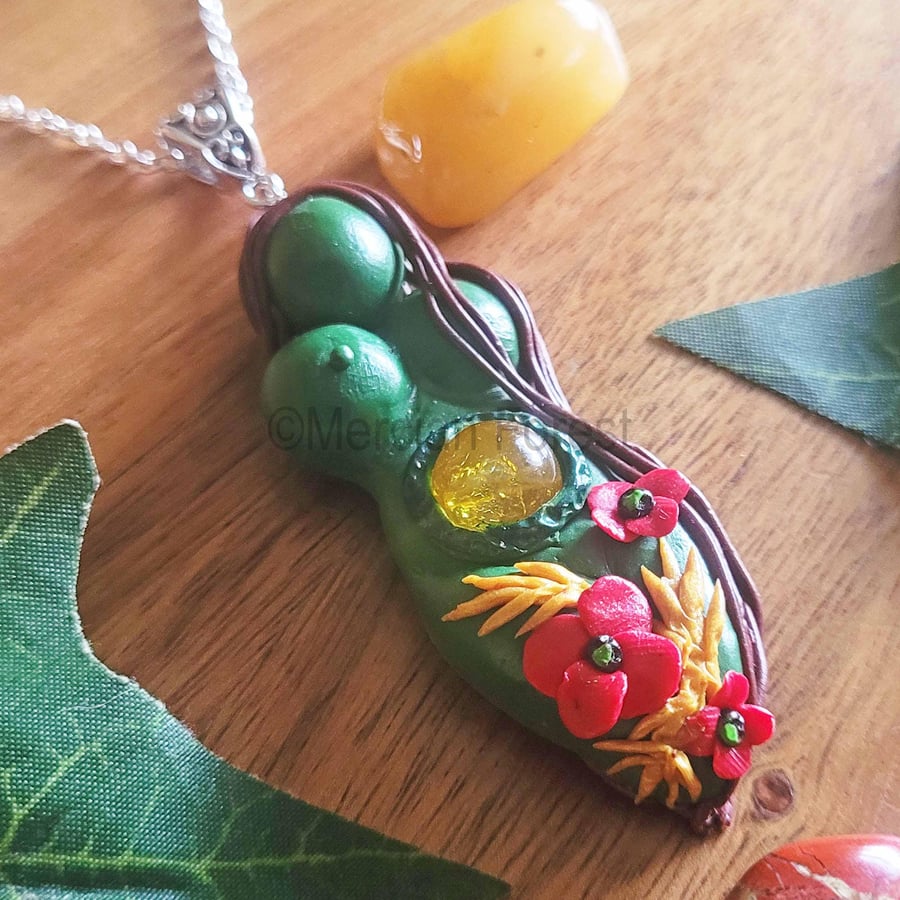 Demeter Goddess Pendant Necklace Pagan Jewellery Lammas Harvest Wicca Witch