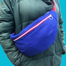 XL CROSSBODY BAG, oversized bumbag, royal blue, trendy, unisex