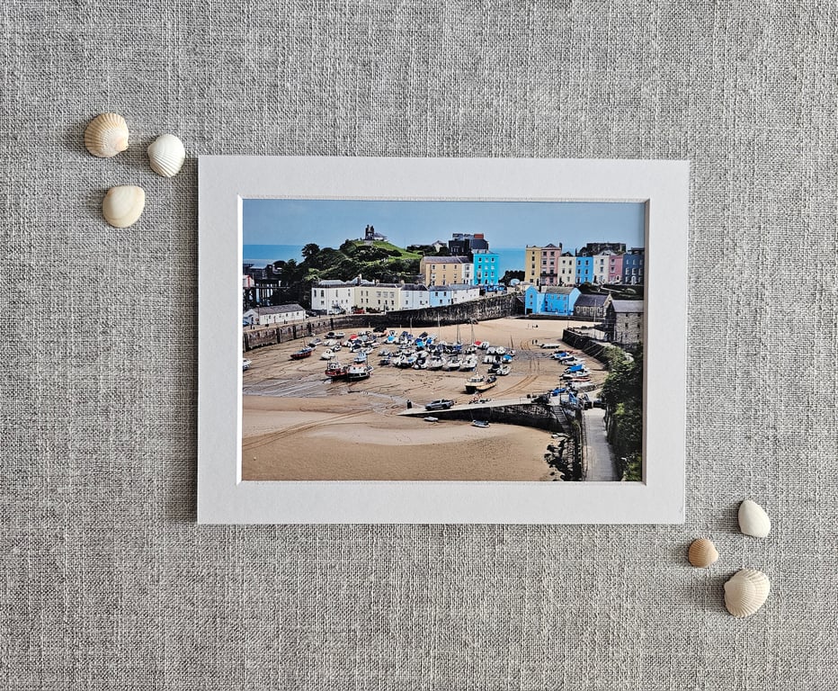 Tenby 7" x 5" (18cm x 13cm) Original Photo Print with White Mount