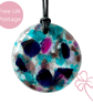 Purple and Blue Round Fused Glass Pendant Necklace  - Image 1