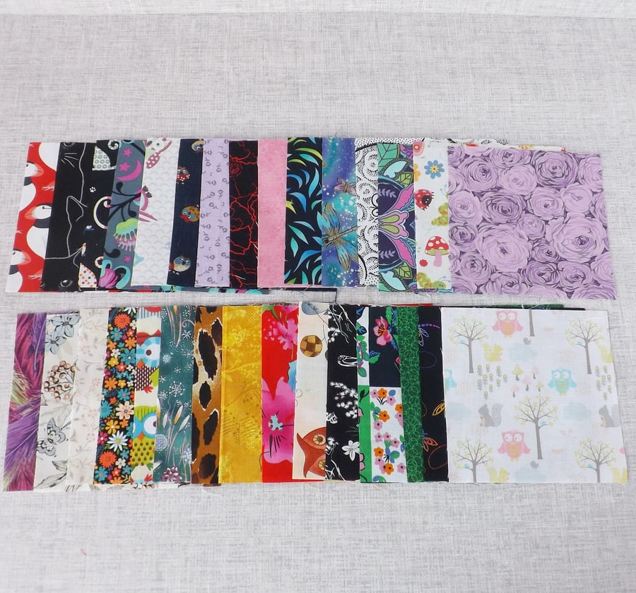 Charm Pack, 30 pieces. Perfectly imperfect