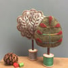 Pair of cotton reel trees