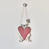 'A Big Hug' Mr Bear is Holding a Heart, Personalisable - Hanging Decoration