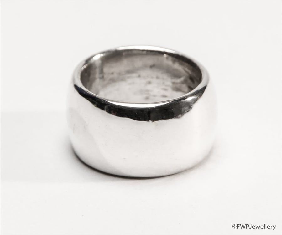 Chunky Wide Silver Band