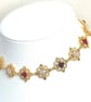 Red Clear Crystal Gold Necklace, Regency Style, Wedding Jewellery - Image 4