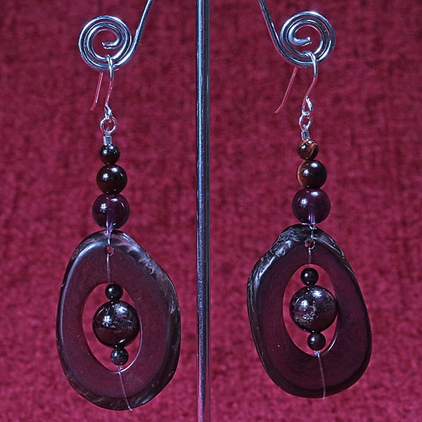 Garnet Wine Earrings.