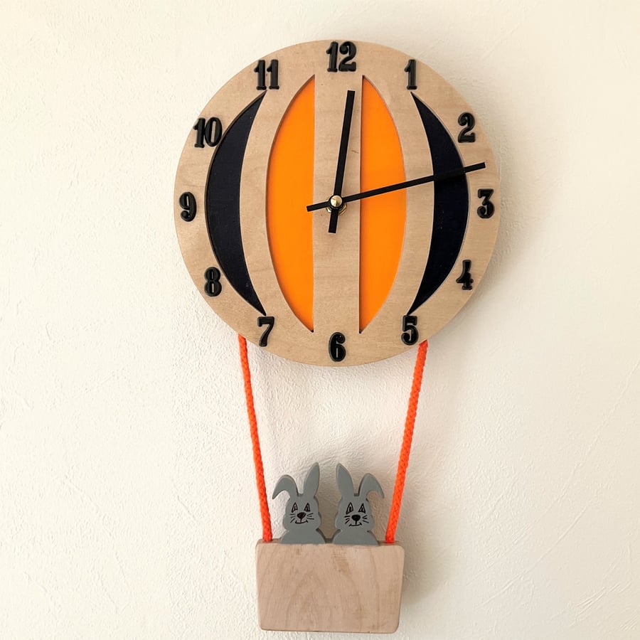 Image of Wooden Balloon Clock