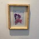 Pressed Flower Arrangement in Hand Decorated Bobbin Frame 