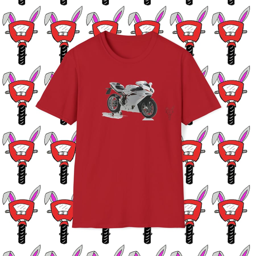 MV Agusta F4 Bike Unisex Softstyle T-Shirt by Bikabunny