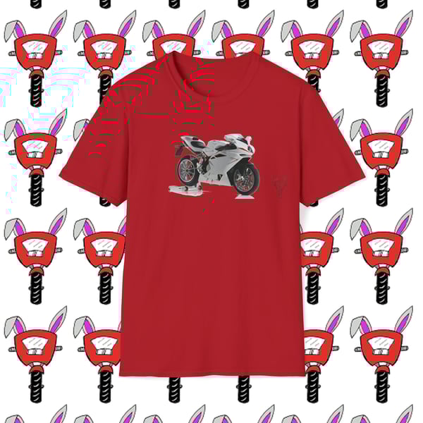 MV Agusta F4 Bike Unisex Softstyle T-Shirt by Bikabunny