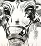 Buffalo Bust Original Drypoint A6 Handmade Print - Image 2