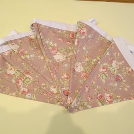 Dusky Pink Vintage Rose Bunting