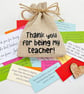 Teacher Appreciation Gift, 31 Quote Keepsake Bag, End of Year Teachers Present