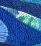  Envelope clutch in shades of blue and green, hand embroidered  - Image 2