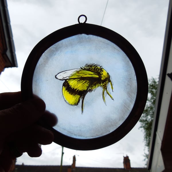 Stained Glass Honey Bee