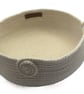 Handmade Bread Basket – Cream Cotton Woven Basket - Image 2