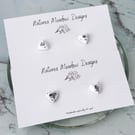 White Glitter Stud Earrings in 2 Chic Designs