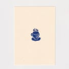 Mini Linocut Teacup Print 