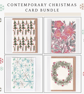 Contemporary Christmas Card Bundle x 24  - Image 1