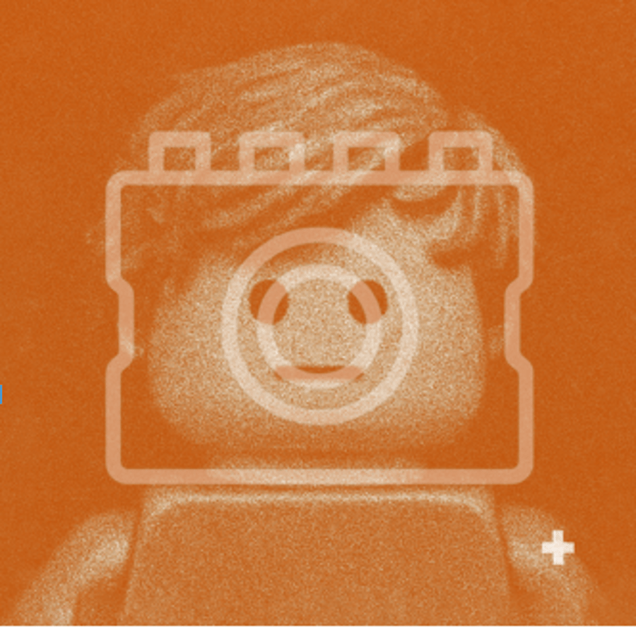 LEGO-Inspired Parody Ed Sheeran – “plus” 5x5" Print (Mounted for 9x9" Frame)