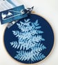 Pretty Fern Cyanotype Art- In an Embroidery Hoop - Image 2