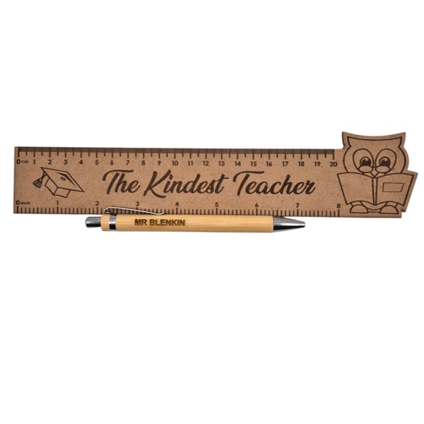 Personalised Teacher You Rule Teacher Gift Set – Ruler & Pen