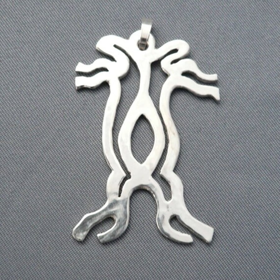 Kamla Mahavidya silver pendant