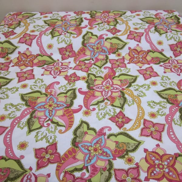 Bohemian Festival White Fabric Fat Quarter