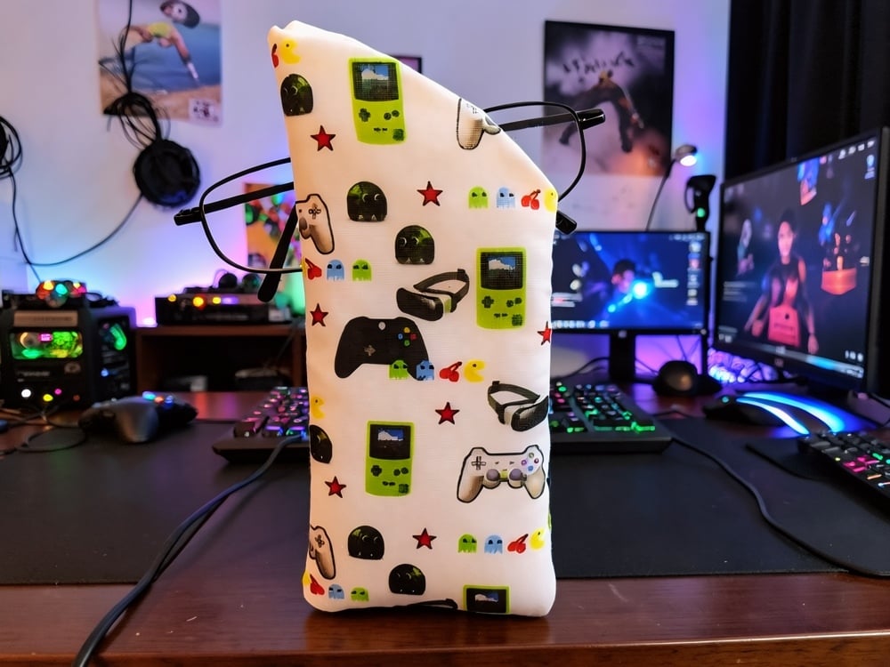 Gaming Gamer Glasses Case Lined & Padded 
